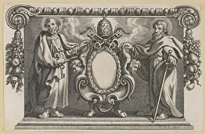 Vignette for a Book Dedicated to Pope Urban VII, 1613/1646. Creator: Unknown