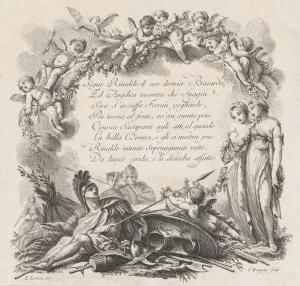 Lorrain Collection: Vignette for the first chant of Roland Furieux, 18th century