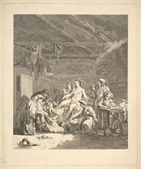 Augustin Of Saint Aubin Gallery: Vignette of the first volume, page 165: Usage des Russes aprè