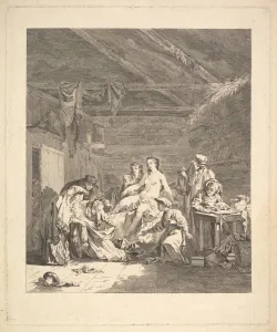 Undressing Prints: Vignette of the first volume, page 165: Usage des Russes aprè