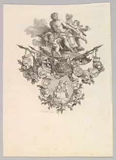 Laurel Prints: Vignette with Hephaestus and Putti, 1779. Creator: Jean Baptiste Marie Huet