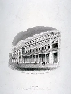 Haymarket Prints: Vignette of the Kings Theatre, Haymarket, London, 1824