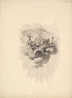 Augustin De Gallery: Vignette with a Medal depicting Harpocrate and Lotus Flowers, Volume I, Page 12, from D