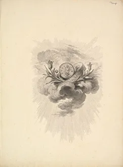 Vignette with a Medal depicting Harpocrate and Lotus Flowers, Volume I, Page 12, from D Vignette with a Medal depicting Harpocrate and Lotus Flowers, Volume I, Page 12, from D