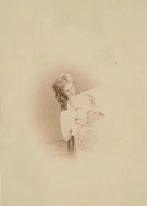 [Vignetted Sitting in Ritrosetta Dress], 1861-67. Creator: Pierre-Louis Pierson