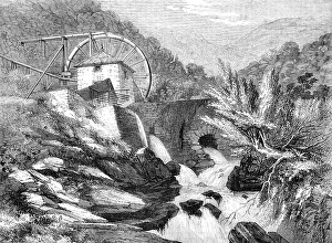 Waterwheel Prints: The Vigra Gold Mines, North Wales: the Crushing Mill, 1862. Creator: Unknown