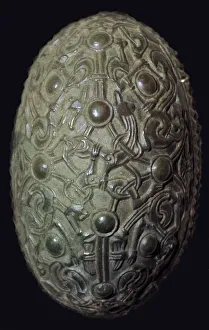 Tortoiseshell Prints: Viking bronze and tortoise-shell brooch, c. 8th-11th century