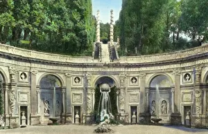 Della Porta Giacomo Prints: Villa Aldobrandini, Frascati, Lazio, Italy, 1925. Creator: Frances Benjamin Johnston