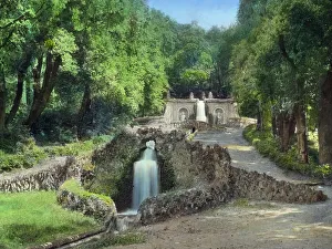 Stone Wall Prints: Villa Aldobrandini, Frascati, Lazio, Italy, 1925. Creator: Frances Benjamin Johnston