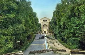 Della Porta Giacomo Prints: Villa Aldobrandini, Frascati, Lazio, Italy, 1918. Creator: Frances Benjamin Johnston