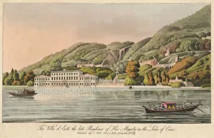 Caroline Of Brunswick Wolfenbuttel Gallery: The Villa d Este the late Residence of Her Majesty on the Lake of Como, 1820. Creator: Unknown