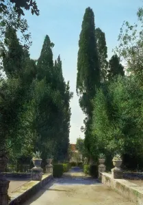 Villa Deste Prints: Villa d'Este, Tivoli, Lazio, Italy, 1925. Creator: Frances Benjamin Johnston