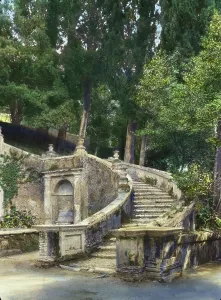 Villa Deste Prints: Villa d'Este, Tivoli, Lazio, Italy, 1925. Creator: Frances Benjamin Johnston