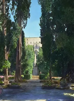 Villa d'Este, Tivoli, Lazio, Italy, 1925. Creator: Frances Benjamin Johnston