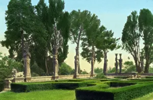 Caryatid Prints: Villa Farnese, Caprarola, Lazio, Italy, 1925. Creator: Frances Benjamin Johnston