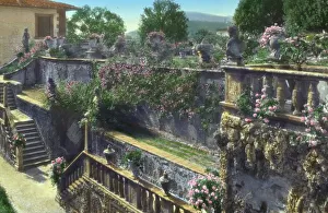 Tuscan Prints: Villa Gamberaia, Settignano, Tuscany, Italy. Creator: Frances Benjamin Johnston