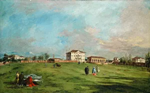 Guardet Francesco Prints: The Villa Loredan, Paese, early 1780s. Creator: Francesco Guardi
