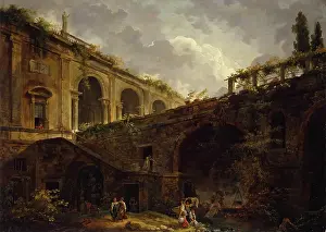 Shaded Prints: Villa Madama near Rome, 1760. Creator: Hubert Robert