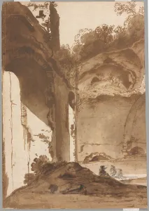 Bartholomeus Breenbergh Prints: Villa of Maecenas at Tivoli, c. 1627. Creator: Bartholomeus Breenbergh