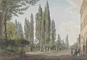 Sculptures Gallery: Villa Montalto Negroni, ca. 1780. Creators: Giovanni Volpato, Louis Ducros