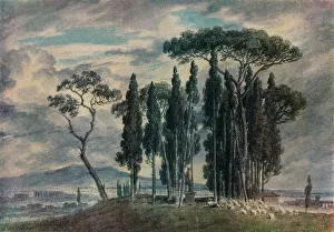 Cozens Prints: The Villa Negroni, 18th century. Artist: John Robert Cozens