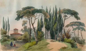 Jean Jacques Prints: Villa Negroni a Rome, c19th century. Artist: Jean Jacques Champin