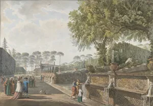 Du Croix Louis Gallery: Villa Pamphili, ca. 1780. Creators: Giovanni Volpato, Louis Ducros
