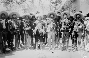 Unity Prints: Villa & staff, Mexico, between c1910 and c1915. Creator: Bain News Service