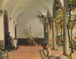 John Singer Prints: Villa Torre Galli The Loggia, 1910. Artist: John Singer Sargent