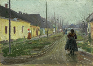 Vanishing Point Prints: In the village, 1920-1921. Creator: Teodor Jozef Mousson