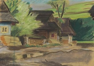 Neighbour Prints: Village, around 1933. Creator: Arnold Peter Weisz-Kubincan
