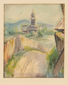 Ludovt Varga Prints: Village, around 1940. Creator: Ludovit Varga