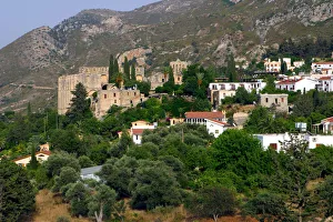 Mediterranean Prints: Village and abbey of Bellapais, North Cyprus