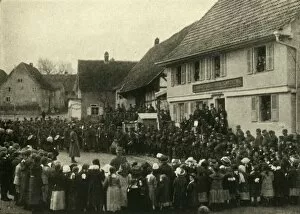 Villager Gallery: A village in Alsace is occupied by French troops, First World War, c1915, (c1920)