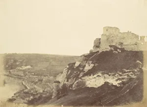 Panorama Prints: Village of Andelys - Chateau Gaillard, Coeur de Lion, 1856. Creator: Alfred Capel-Cure