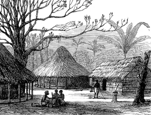 Grass Hut Prints: Village of Beho Beho, where Mr