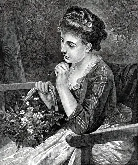 Sentimental Prints: The Village Belle - by H. Schlesinger