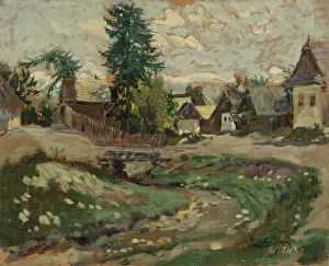 Brook Prints: A Village Brook, 1935-1940. Creator: Gustav Mally