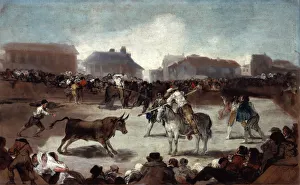 Human Prints: A Village Bullfight, c1812-1814. Artist: Francisco Goya