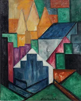 Heemskerck Prints: Village, c1913-1914. Creator: Heemskerck, Jacoba van (1876-1923)