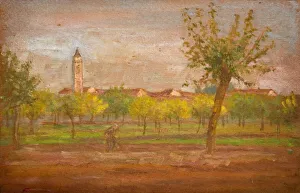 Canziani Gallery: The Village of Cairate, Lombardy, 1877. Creator: Louisa Starr