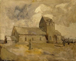 Gravestone Gallery: Village Church and Cemetery, Brittany, n.d. Creator: Frank Edwin Scott
