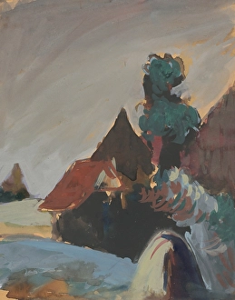 1940 Prints: Village cottages, 1940/1944. Creator: Jan Novak