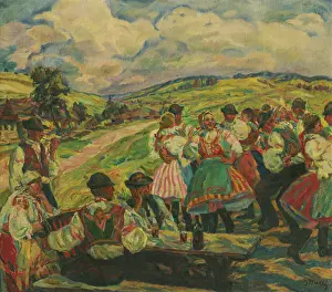 Gustav Prints: Village Dance, around 1940-1945. Creator: Gustav Mally