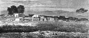 Unusual Collection: Village of Eyvango, near Abomey; An Excursion in Dahomey, 1871. Creator: J. Alfred Skertchly