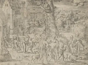 Villagers Prints: The Village Fair, 1549. 1549. Creator: Possibly by Peeter van der Borcht