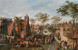 Village fair, 1580s. Creator: Grimmer, Jacob (ca 1525-1590)