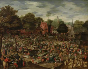 Funfair Prints: Village Fair, 17th century. Creator: Anon
