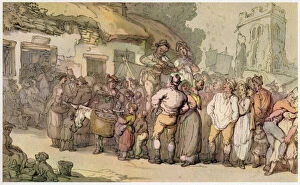 Violinist Gallery: The Village Fair, c1780-1825. Creator: Thomas Rowlandson