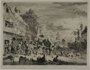 Cornelis Duserd Prints: The Village Festival, 1685. Creator: Cornelis Dusart